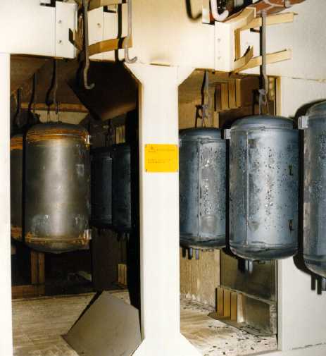 electrical boilers entering the enameling furnace